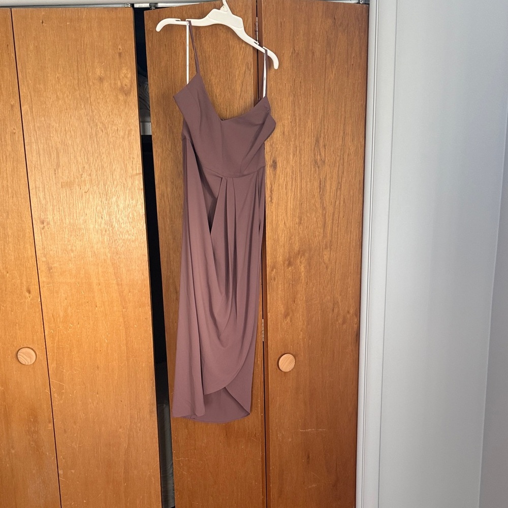 Flattering Mauve Midi Women's Dress